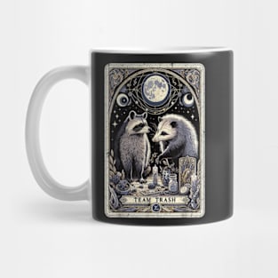 Team Trash Tarot Card Opossum Witchcraft Goth Possum Racoon Mug